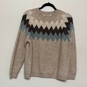 Untagged Grandpacore Tan Blue S/M Sweater